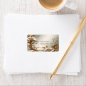 Gold Floral Return Address Label (Insitu)