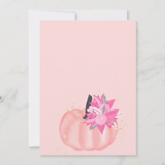 Gold floral roze roze roomkin script herfst Sweet  Kaart (Achterkant)