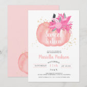 Gold floral roze roze roomkin script herfst Sweet  Kaart (Voorkant / Achterkant)