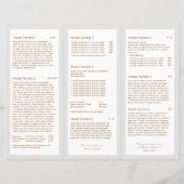 Gold Floral Skin Care Spa TriFold Brochure (Achterkant)