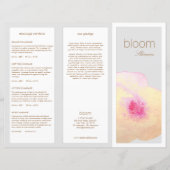 Gold Floral Skin Care Spa TriFold Brochure (Voorkant)