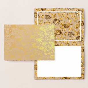 Gold Floral Star van David Kraft Paper Luxury Larg Folie Kaarten
