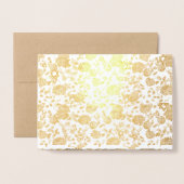 Gold Floral Star van David Kraft Paper Luxury Larg Folie Kaarten (Voorkant met envelop)