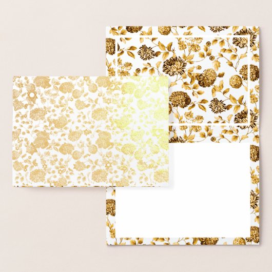 Gold Floral Star van David Kraft Paper Luxury Larg Folie Kaarten (Display)