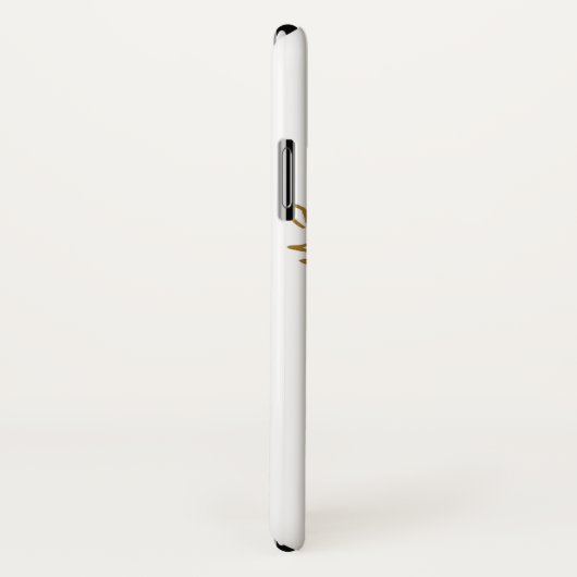 Gold Floral Stem Line Drawing iPhone / iPad case (Achterkant / rechts)