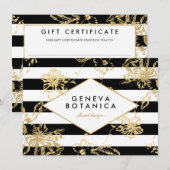 "Gold Floral Striped"-certificaat (Voorkant / Achterkant)