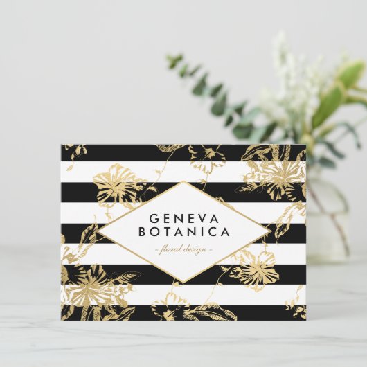 "Gold Floral Striped"-certificaat (Staand voorkant)