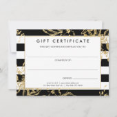 "Gold Floral Striped"-certificaat (Achterkant)