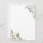 Gold Floral Tea Party Verjaardag Uitnodiging (Achterkant)