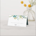 Gold Floral Tropical Greenery Wedding Place Card Plaatskaartje<br><div class="desc">Deze gouden florale tropische bruinbruinbruiloft is perfect voor een bruiloft op bestemming. Het ontwerp bestaat voornamelijk uit met de hand geverfde groene waterverf en goudbloemen. Pas de achterzijde van de plaatskaart aan met de namen van de bruid en de bruidegom en de datum.</div>
