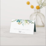 Gold Floral Tropical Greenery Wedding Place Card Plaatskaartje<br><div class="desc">Deze gouden florale tropische bruinbruinbruiloft is perfect voor een bruiloft op bestemming. Het ontwerp bestaat voornamelijk uit met de hand geverfde groene waterverf en goudbloemen. Pas de achterzijde van de plaatskaart aan met de namen van de bruid en de bruidegom en de datum.</div>