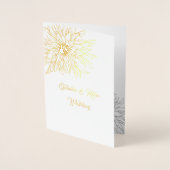 Gold Floral, trouwuitnodiging, Folie kaart (Voorkant)