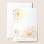 Gold Floral, trouwuitnodiging, Folie kaart (Met envelop)
