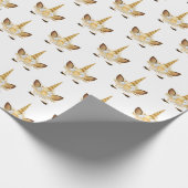 Gold Floral Unicorn Cadeaupapier (Hoek)