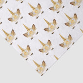 Gold Floral Unicorn Tissuepapier (Detail)