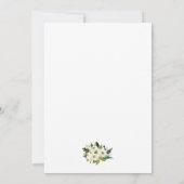 Gold Floral Waterverf Green Wedding Invitation G Kaart (Achterkant)