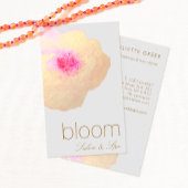 Gold Floral Waterverf Salon Spa Visitekaartje