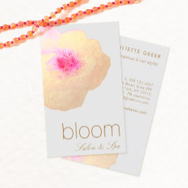 Gold Floral Waterverf Salon Spa Visitekaartje