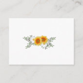 Gold Floral Wedding Accommodations Informatiekaartje (Achterkant)