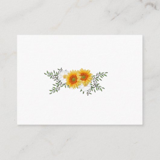 Gold Floral Wedding Accommodations Informatiekaartje (Achterkant)