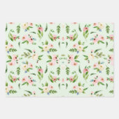 Gold Floral Wedding Inpakpapier Vel (Voorkant 3)