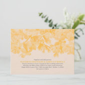 Gold Floral Wedding Invitations Kaart (Staand voorkant)