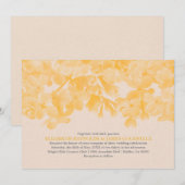 Gold Floral Wedding Invitations Kaart (Voorkant / Achterkant)