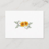 Gold Floral Wedding Well Informatiekaartje (Achterkant)