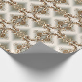 Gold Floral Wrapping Paper Cadeaupapier (Hoek)