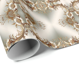 Gold Floral Wrapping Paper Cadeaupapier