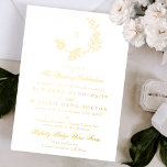 Gold Floral Wreath Vintage Monogram Wedding Folie Uitnodiging<br><div class="desc">Dit ontwerp maakt deel uit van een collectie - neem contact met ons op als u extra kantoorbenodigdheden nodig hebt *De kleur van de hoofdtekst en het hoofdpapier is aanpasbaar en er zijn een paar verschillende kleurfilters beschikbaar voor de hoofdfloralen indien nodig. *echte folie</div>