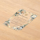 Gold Florals Invitación Bodas de Oro Acryl Uitnodigingen (Laagn)