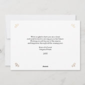 Gold Flourish Corporate Holiday Feestdagenkaart (Achterkant)