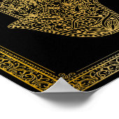 Gold Flourish Hamsa Kabbalah Canvas Art print (Hoek)