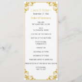 Gold Flourish Wedding Programma Programmakaart (Voorkant)