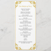 Gold Flourish Wedding Programma Programmakaart (Achterkant)