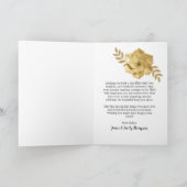 Gold Flower 15e Happy Wedding Jubileum Paar Kaart (Binnen)