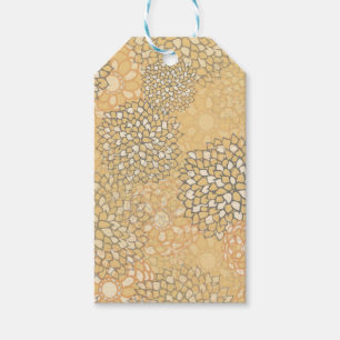 Gold Flower Bloom Gift Label Cadeaulabel