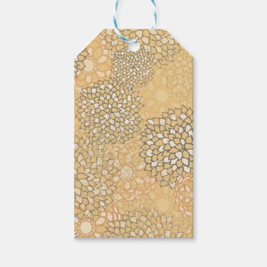 Gold Flower Bloom Gift Label Cadeaulabel (Voorkant)