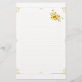 Gold Flower Briefpapier (Voorkant)