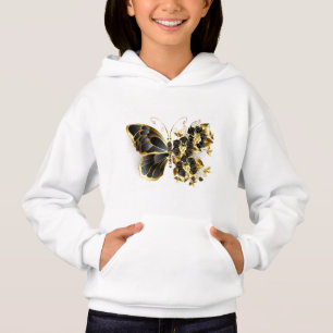 Gold Flower Butterfly met Black Orchid