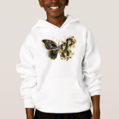 Gold Flower Butterfly met Black Orchid (Voorkant)