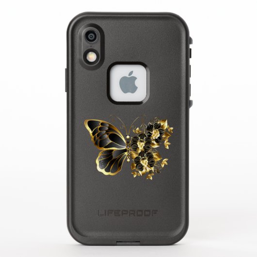 Gold Flower Butterfly met Black Orchid (Achterkant)