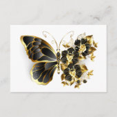Gold Flower Butterfly met Black Orchid Advieskaart (Voorkant)