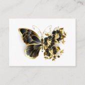 Gold Flower Butterfly met Black Orchid Advieskaart (Voorkant)