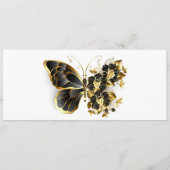 Gold Flower Butterfly met Black Orchid Advieskaart (Voorkant)