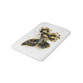 Gold Flower Butterfly met Black Orchid Badmat (Gekanteld)