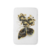 Gold Flower Butterfly met Black Orchid Badmat (Voorkant Verticaal)