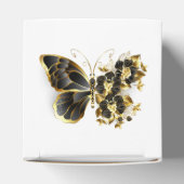 Gold Flower Butterfly met Black Orchid Bedankdoosjes (Bovenkant)