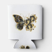 Gold Flower Butterfly met Black Orchid Blikjeskoeler (Achterkant)